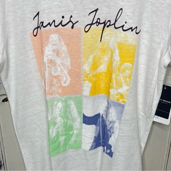 Lucky Brand Janis Joplin White Tee T-shirt NWT - Picture 3 of 8